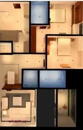 Overhead lighting layout for an interior